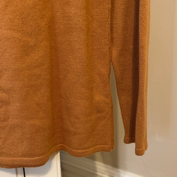 Sequin Trim Long Sleeve Top in Rust orange size PS - Picture 9 of 11